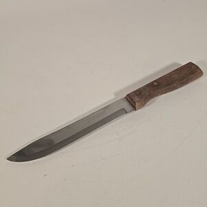 Tramontina Inox SLICER Stainless Wood 12" Knife, 7" Straight Blade Brasil Brazil